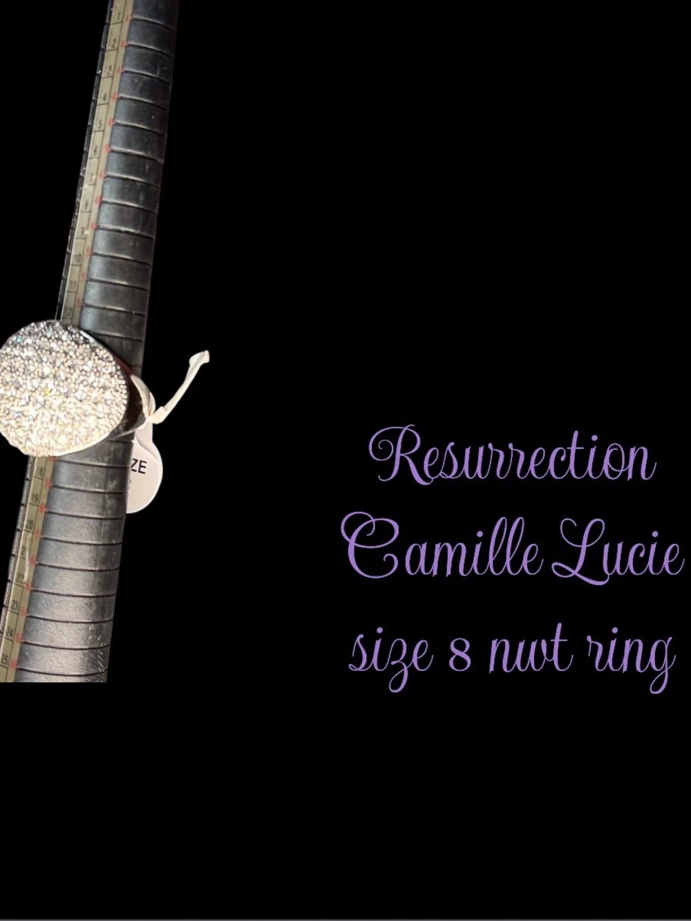 Camille Lucie Resurrection Pave Rhinestone Dome Ring - NWT Size 8
